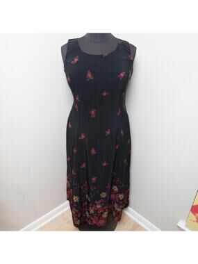 Cimmaron Plus Floral Midi Dress Size 18 Vintage